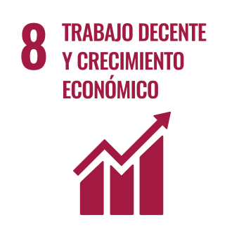 UN SDG Icon for SDG 8: Decent Work and Economic Growth